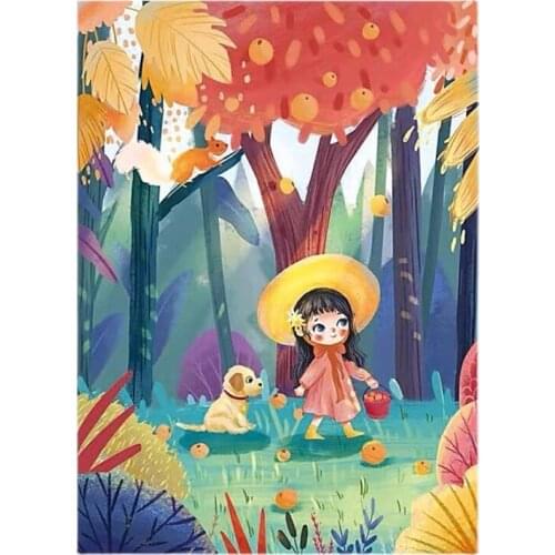 Cross stitch kits DIY New Chinese Style Cross stitch Sets Printed Patterns Home Decor Cartoon Girl