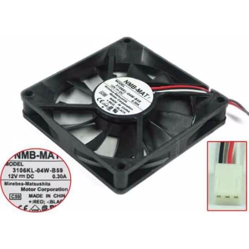 NMB-MAT 3106KL-04W-B59 C59 DC 12V 0.30A 80x80x15mm3-wire Server Cooling Fan