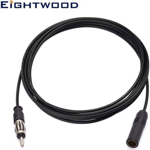 Eightwood Car FM AM Radio Aerial Antenna Extension Cable 3m DIN Plug Connector for Car Stereo Head Unit CD Media Receiver Player