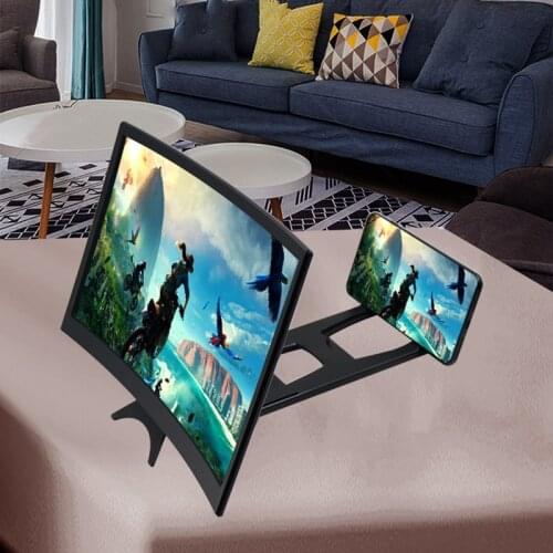 12/14in Screen Amplifier Mobile Phone Magnifying Glass HD Stand Video Amplifier Bracket Enlarge Stand Eyes Protection