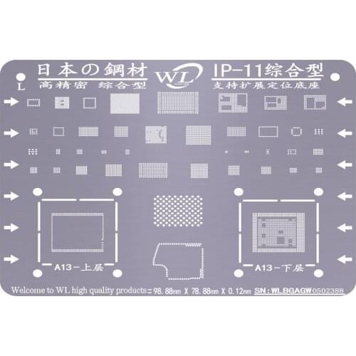 WL BGA Reballing Stencil for iPhone 11 11pro max XR XSMAX 7 6s 6Plus X 5 5s 5c 6 6p 8 8plus 7plus