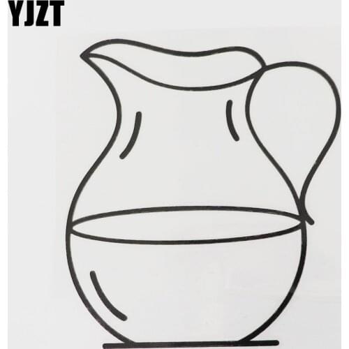 YJZT 13.1CM×14.7CM Kettle Icon Car Sticker Superior Quality Vinyl Decal Black/Silver 13E-0080