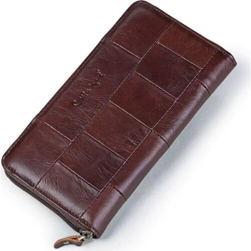 Genuine Leather Women Wallet Female Long Clutch Lady Big Capacity Wallet Card holder Magic Zipper Coin Purse Phone Pocket Cartei