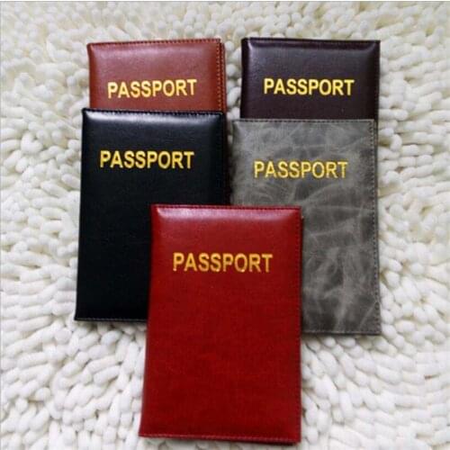 1Pc Travel Passport Cover Women Men Pu Leather Cute Pink Holder Passport Lovely Girl Passport Case Travel Covers for passports