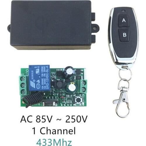 100pcs 433Mhz Universal Wireless Remote Control Switch AC 85V 110V 220V 1CH Relay Receiver Module & RF