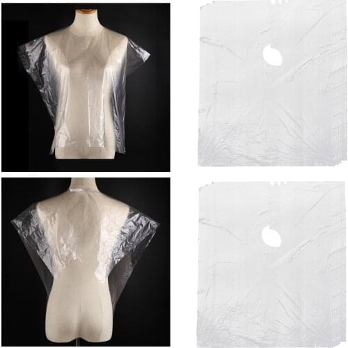 100pc Disposable Hair Dye Cape - Waterproof Hairdressing Apron- Barber Cape & Hair Cutting Gown