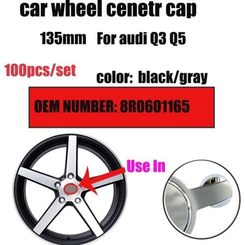 100Pcs Car Wheel center cap Auto Wheel hub emblem cover for Q3 Q5