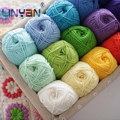 2balls*100g DIY Milk cotton yarn Baby wool yarn for knitting Children hand knitted yarn Knit Blanket thread Crochet yarn ZL7