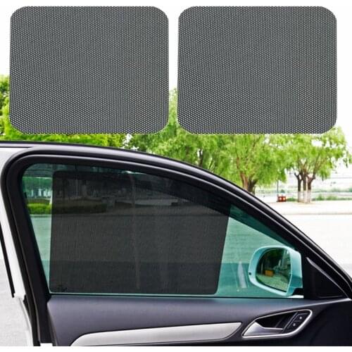 2 Pcs Car Sunshade Stickers Electrostatic Stickers Car Window Film Side Window Sunshade Curtain Dot Mesh Mesh Film