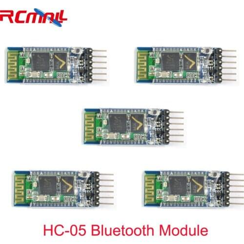 5PCS HC-05 Wireless Module Serial 6 Pin Bluetooth RF Transceiver RS232 Host and Slave Module 3.6-6V