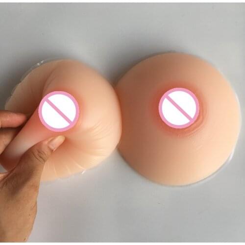 500g real round silicone breasts drag queen crossdressing fake form boobs soft touch A cup