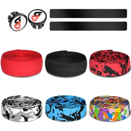 6pcs WEST BIKING Bike Handlebar Tape Adhesive Cover Brakes Strap Bicycle Handlebar Wrap Grips MTB Fixed Gear Tape Protector