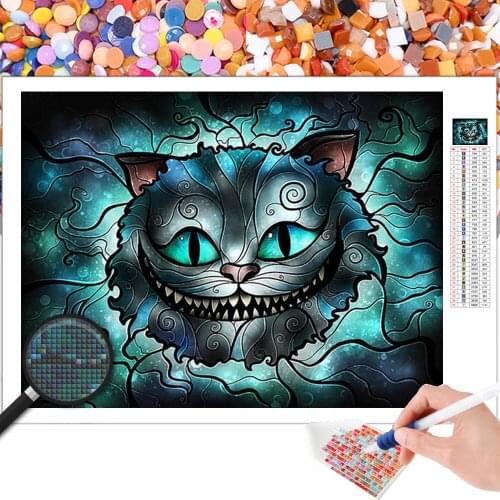 Diamond Painting Cartoon Animal Singular Cat 5D DIY Mosaic Embroidery Square Round Cross Stitch Kit Rhinestone Home Decoration
