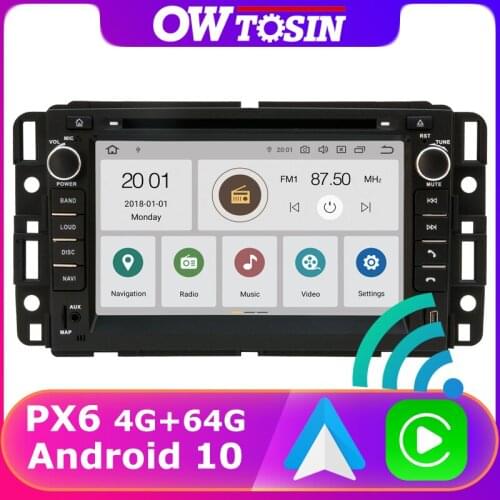 PX6 4+64G Car DVD Media For Chevrolet Avalanche Silverado 1500 Silverado 2500 3500 HD 2008-2012 GPS Android 10 Radio Carplay DSP