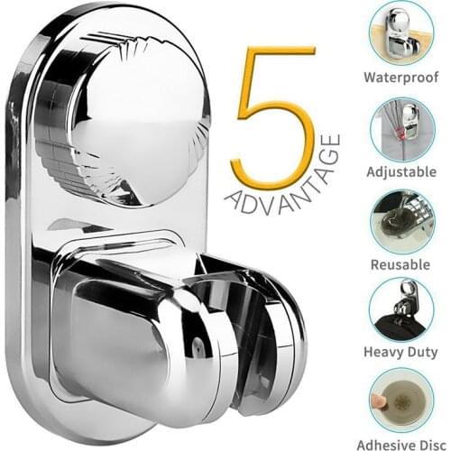 Bathroom Shower Head Holder Rack Adjustable Strong Suction Cup Wall Mount Handheld Shower Stand Bracket Bathroom Accessories