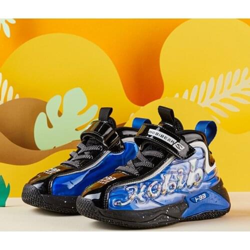 BODATU 2021 Childrens Shoes Boys Sneakers Cool Mirrored Space Casual Shoes NEW Wear-resistant Non-slip Shock-absorbing Sneakers