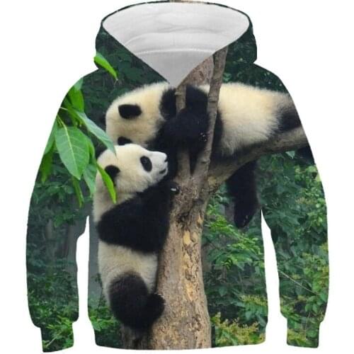 Children Hoodies Sweatshirt Boys Girls Panda 3D Printing Clothing 2021 Spring Autumn Jacket Coat Kid Fashion Casual hood Outwear