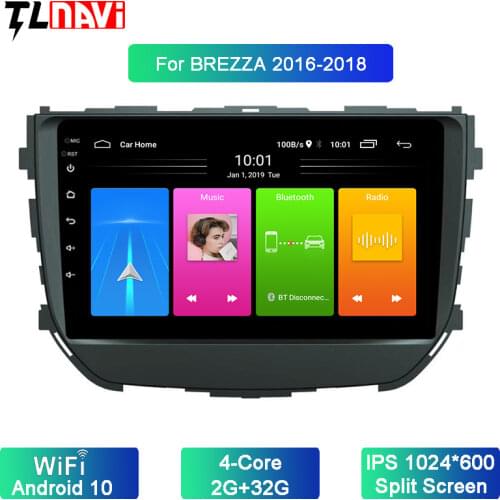 For 2016 2017 2018Suzuki BREZZA 9 Inch IPS screen Android 10 Car GPS Multimedia Navigation Stereo Player