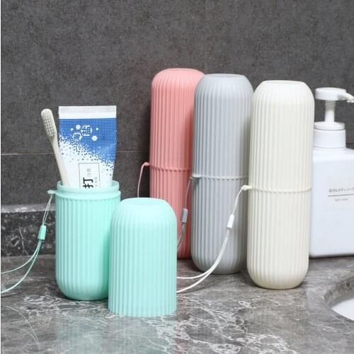 Travel Toothbrush Box Toothpaste Holder Storage Case Portable Organizer Household Outdoor Teeth Brush Cup Holder Bathroom