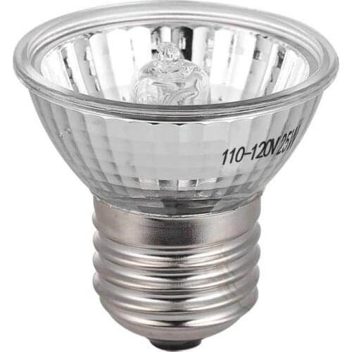 Dadypet 25W Halogen Heat Lamp UVA UVB Basking Lamp Heater Light Bulb for Reptiles Lizard Turtle Aquarium 2 PCS