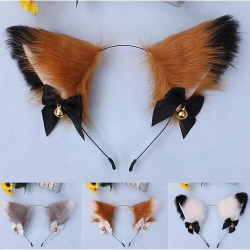 Headwear Cute Animal Faux Fur Ear Hair Hoops Party Cosplay Hairband Fur Headbands Girls Hair Accessories Animal Ears Hair Band