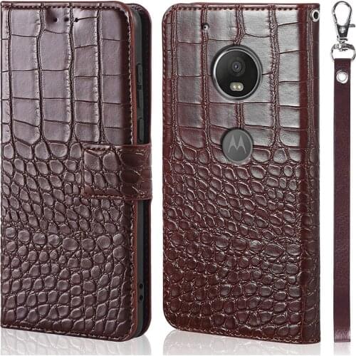 DOREXLON magnet clasp Crocodile texture leather Phone Case for Motorola Moto G5 Plus Cedric XT1670 XT1671 XT1675 Coque