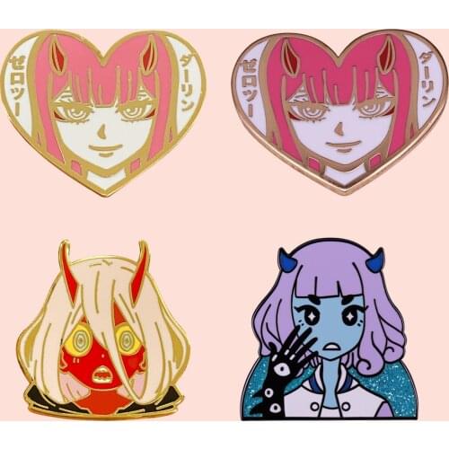 ZF2540 Anime Mystery Girl Metal Enamel Pins And Brooches For Women Men Lapel Pin Backpack Bags Hat Badge Gifts Collection Pin