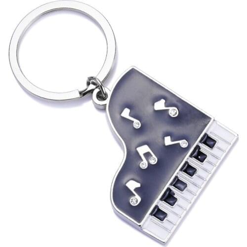 New Creative Piano Shape Keychain Alloy Key Ring Porte Clef Llaveros Mujer Key holder Key finder key chain chaveiros
