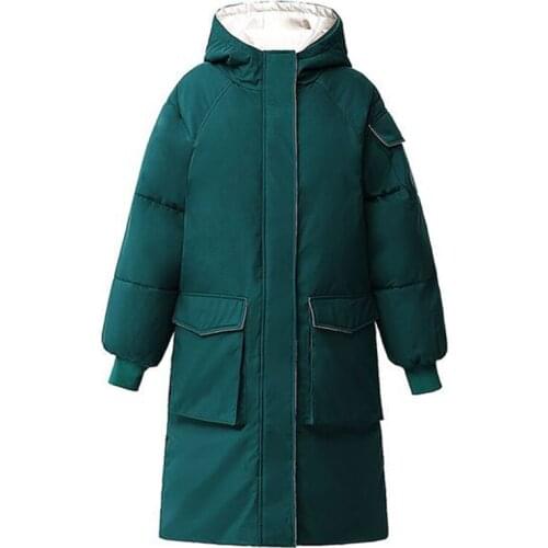 Autumn/ Winter Casual Tie Belt Parkas Women Fashion Solid Hooded Coats Women Elegant Warm Mid Length Cotton Jackets Female new