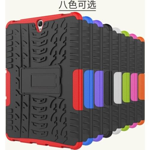 Rugged Rubber Armor Case For Samsung Galaxy Tab S3 9.7 Inch T820 T825 PC Back Stand Cover For Samsung Tab S3 9.7 Case +PenFilm
