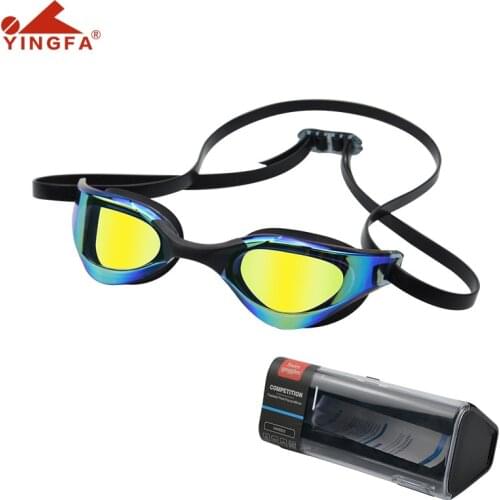 Silicone Professional Waterproof Plating Clear Double Anti-fog Swim Glasses Anti-UV Men Women eyewear swimming goggles with case