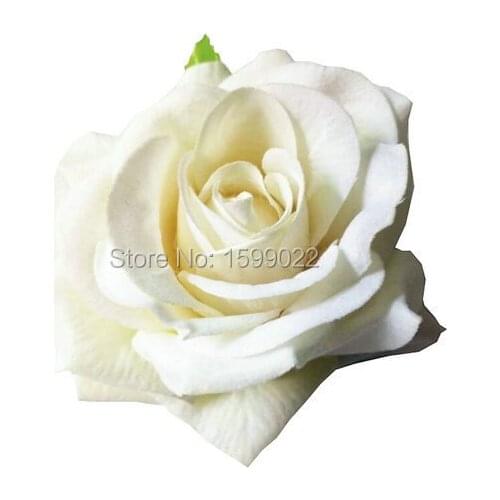 Wedding Woman Velvet Rose Flower Hair Clip Hairpin Ivory Diy Brooch Musical Festival Costume Headdress Cocktail Party Headwear