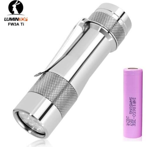 Lumintop FW3T(FW3A TI) 18650 flashlight triple LED Anduril firmware 2800 Lumens Titanium EDC flashlight