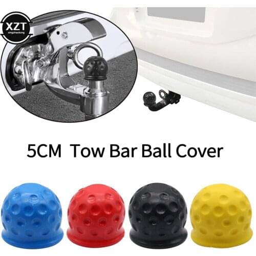 Universal 50MM Tow Bar Ball Cover Cap Trailer Ball Cover Tow Bar Cap Hitch Trailer Towball Protect Car Accessories 4 Colors