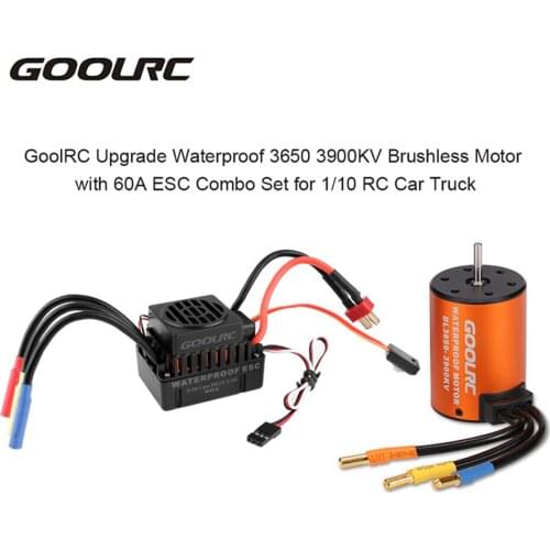 GoolRC Upgrade Waterproof 3650 3900KV Brushless Motor with 60A ESC Combo Set for 1:10 RC Car Truck Vehicle Model Part