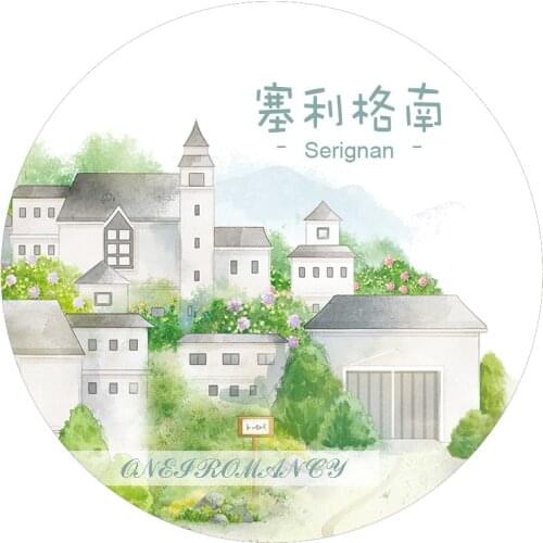 Washi Tape Roll Seligenan Special Ink Release journal Landscape House Trees