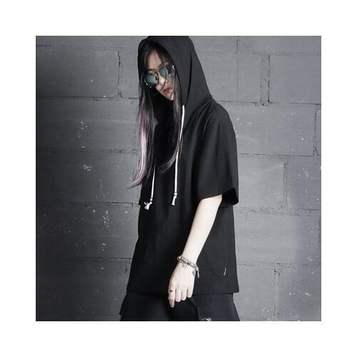 Jacket Womens autumn and winter zipper hooded cotton versatile top cardigan jacket short sleeve