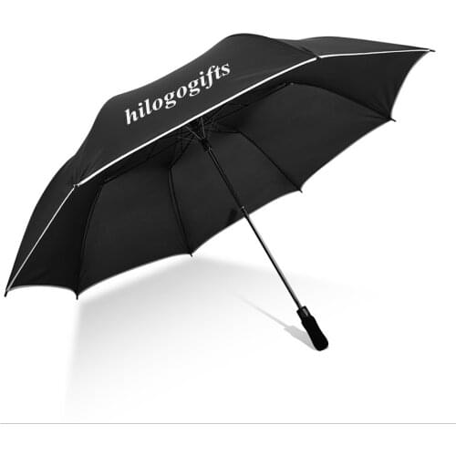 Logo impirnted Large size golf umbrella Strong Wind Resistant 2 Folding Automatic business men Umbrella custom with your brand