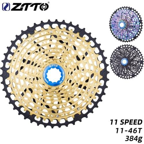 ZTTO MTB 11 Speed 11-46T Ultralight Cassette Rainbow k7 Mountain 11V 46T sprocket Freewheel 384g HG System For GX X1 NX M8000