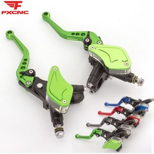 1 Pair Universal 7/8" Motorcycle Master Cylinder Reservoir Hydraulic Brake Clutch Levers For 50cc - 300cc Adjustable Levers Set