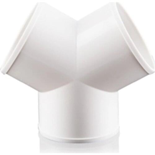 100mm 150mm Y Connector or T Duct 4 inch 6 inch 3 Ways Splitter For Ventilation Tube Plastic Heating & Cooling Vents