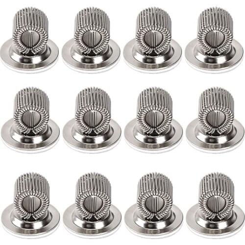12 PCS Stainless Steel Pen Pencil Holder Clips with Adjustable Spring Loop Self Adhesive Pen Clip Holder