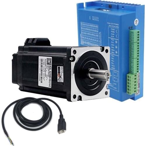 2 Phase NEMA34 4.5Nm 5A Closed Loop Stepper Motor+Driver kit 2HSS86H+86J1880EC-1000 for Engraving Cutting Machine, Rabbet: 60mm