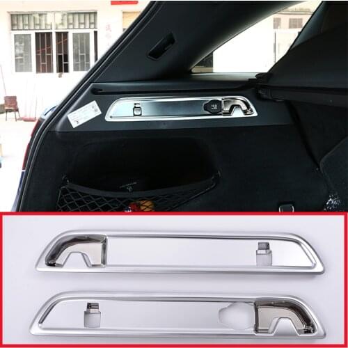 2 Pcs ABS Chrome Trunk Hook decorative Cover Trim 3D stickers For Mercedes Benz GLC Class X253 200 260 300