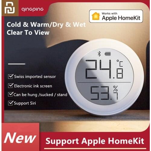2020 Cleargrass Bluetooth Temperature Humidity Sensor Data Storage E-Link INK Screen Thermometer Support Apple Home Kit