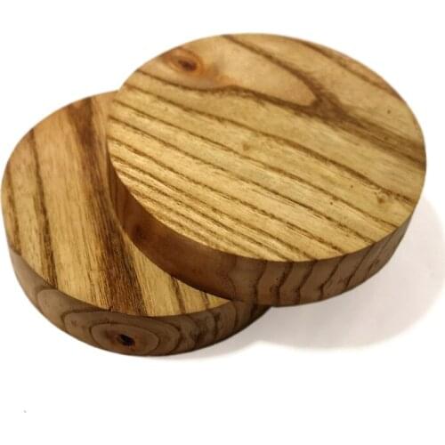 4pcs Diameter: 120mm mm Thickness:15mm Elm Round Wood Piece Classical Solid Wood Diy Round Block Shaped Wood
