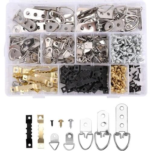 415Pcs Picture Hangers Kit with Screws, Heavy Duty Assorted Picture Hangers Assortment Kit for Picture Hanging Solutions