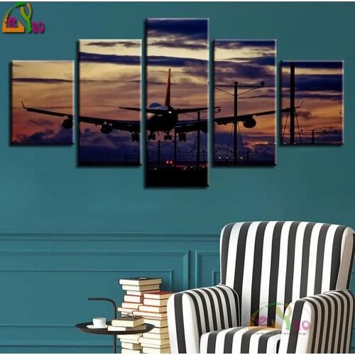 5d DIY Diamond Embroidery Large passenger plane Diamond Painting Full Square/Round Drill Mosaic Cross Stitch Landscape Wall Art