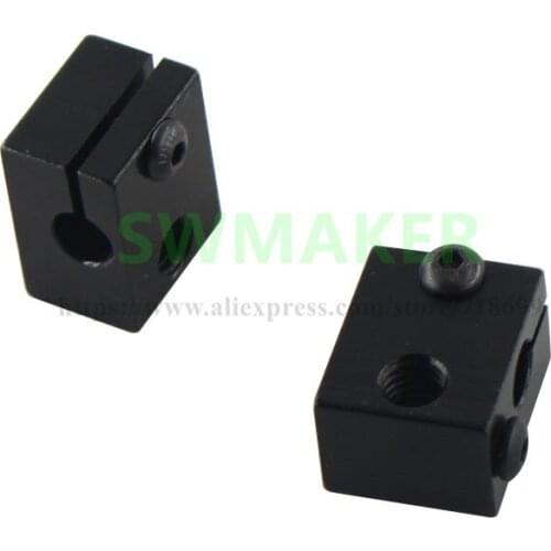 V6 hotend heater block black color aluminum heating block heating M6 thread version for Prusa i3 printer parts
