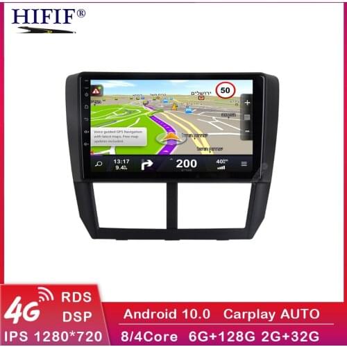 DSP 1 Din 9" Car Radio GPS Multimedia Player Android 10 auto For Subaru Forester 2008-2012 4G+64G Octa Core Navigation Fast Boot
